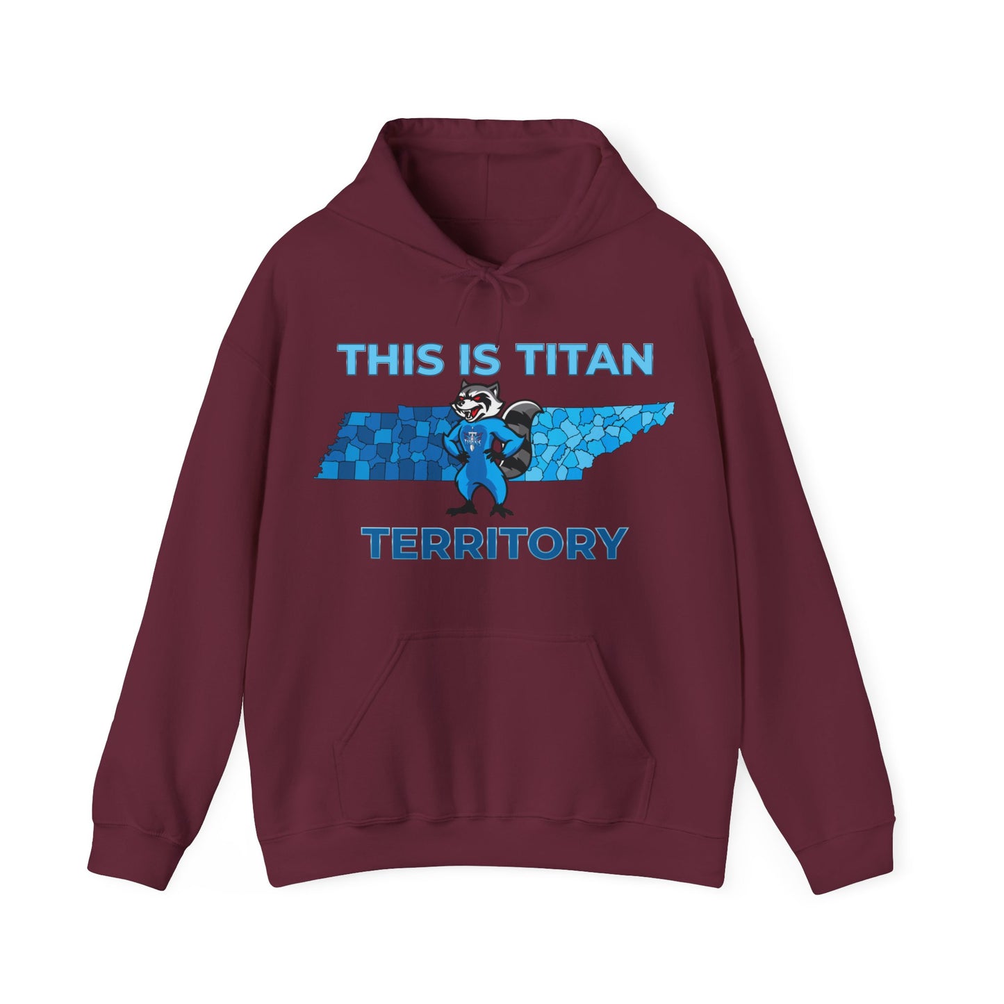 Custom Titans hoodie with raccoon art