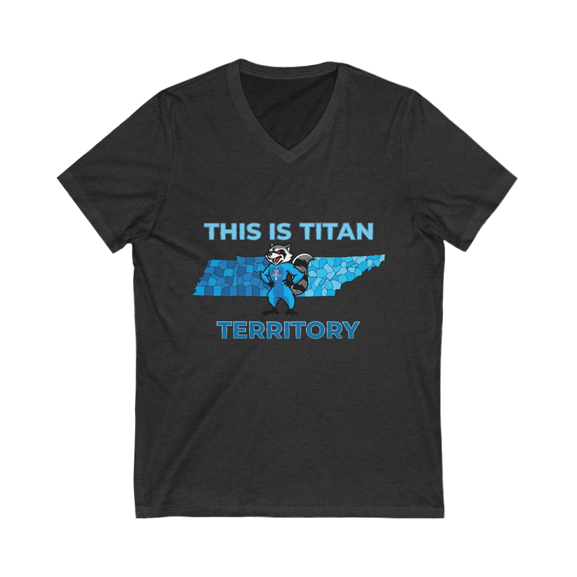 Raccoon graphic on Titans v-neck