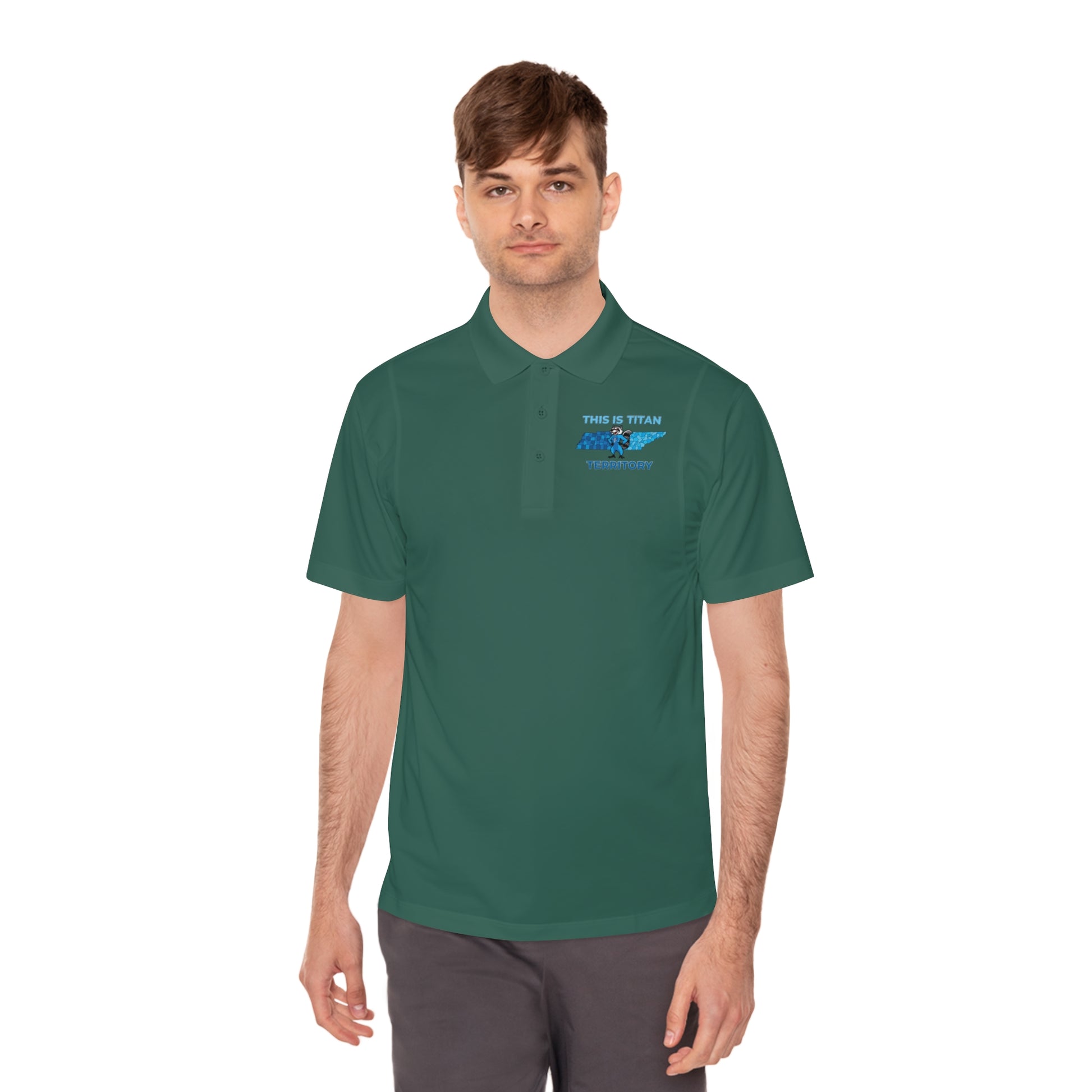 Personalized Titans polo with mascot