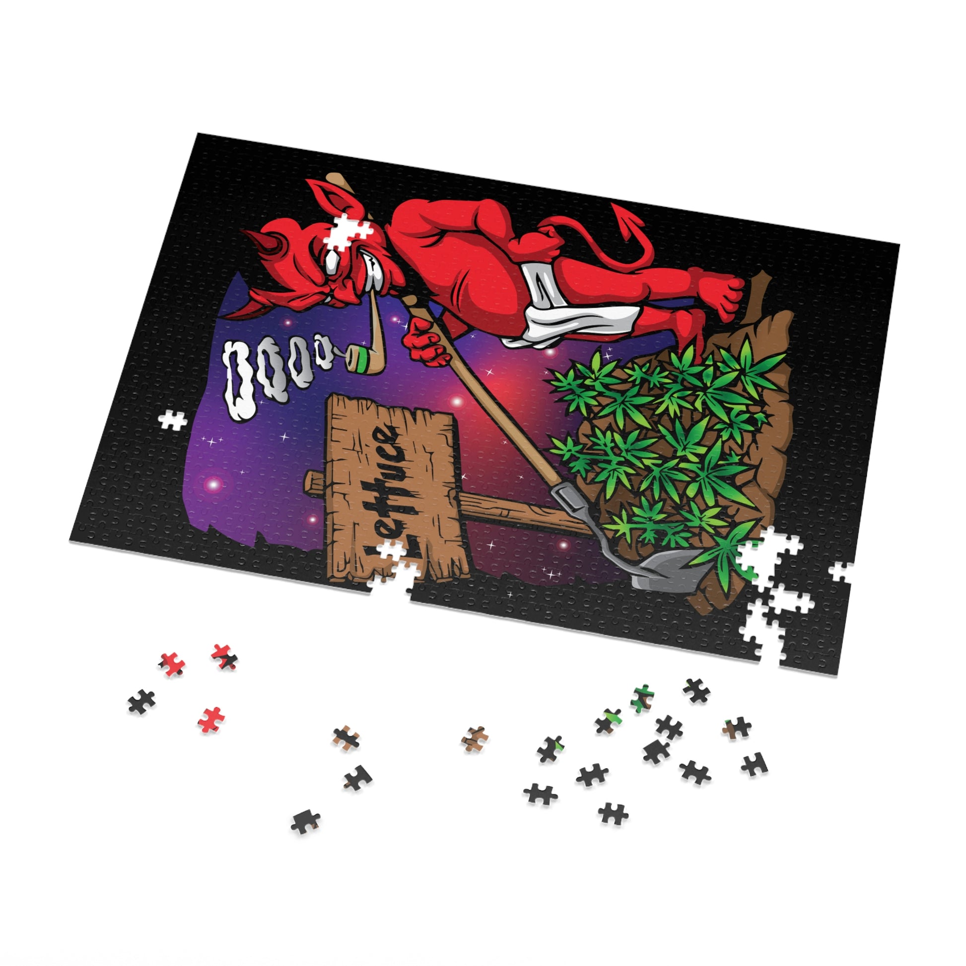 Vibrant Devils Lettuce jigsaw puzzle design