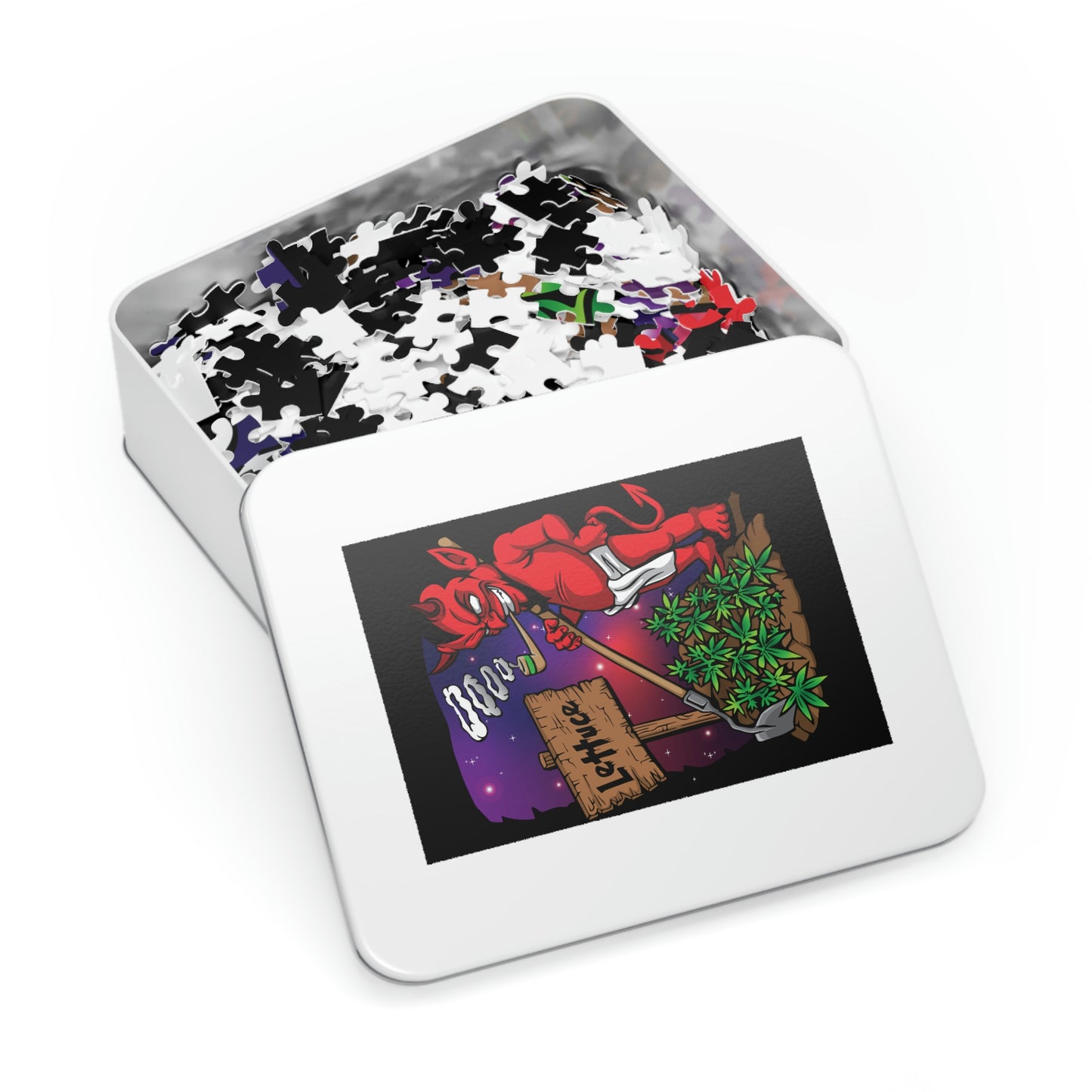 Artistic jigsaw puzzle with Devils Lettuce theme