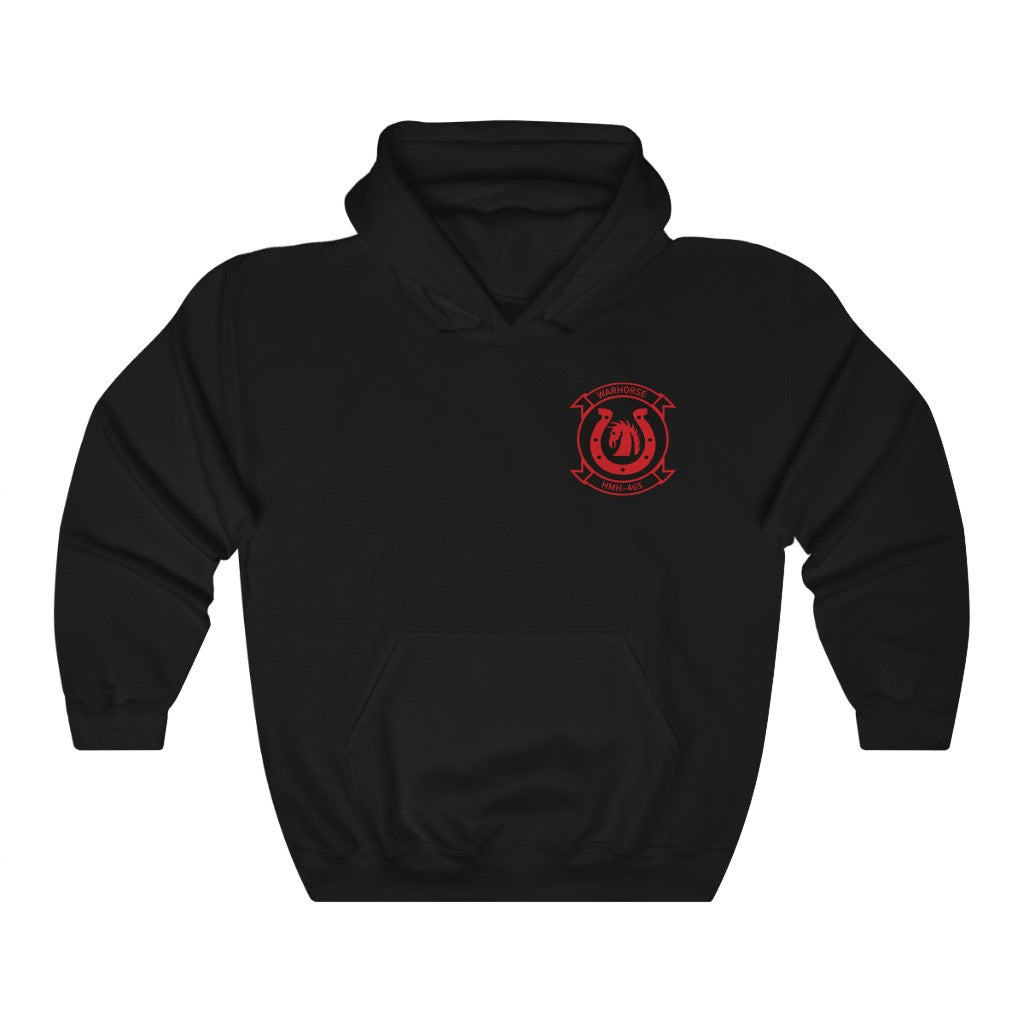 Front view of HMH-465 USMC Hoodie